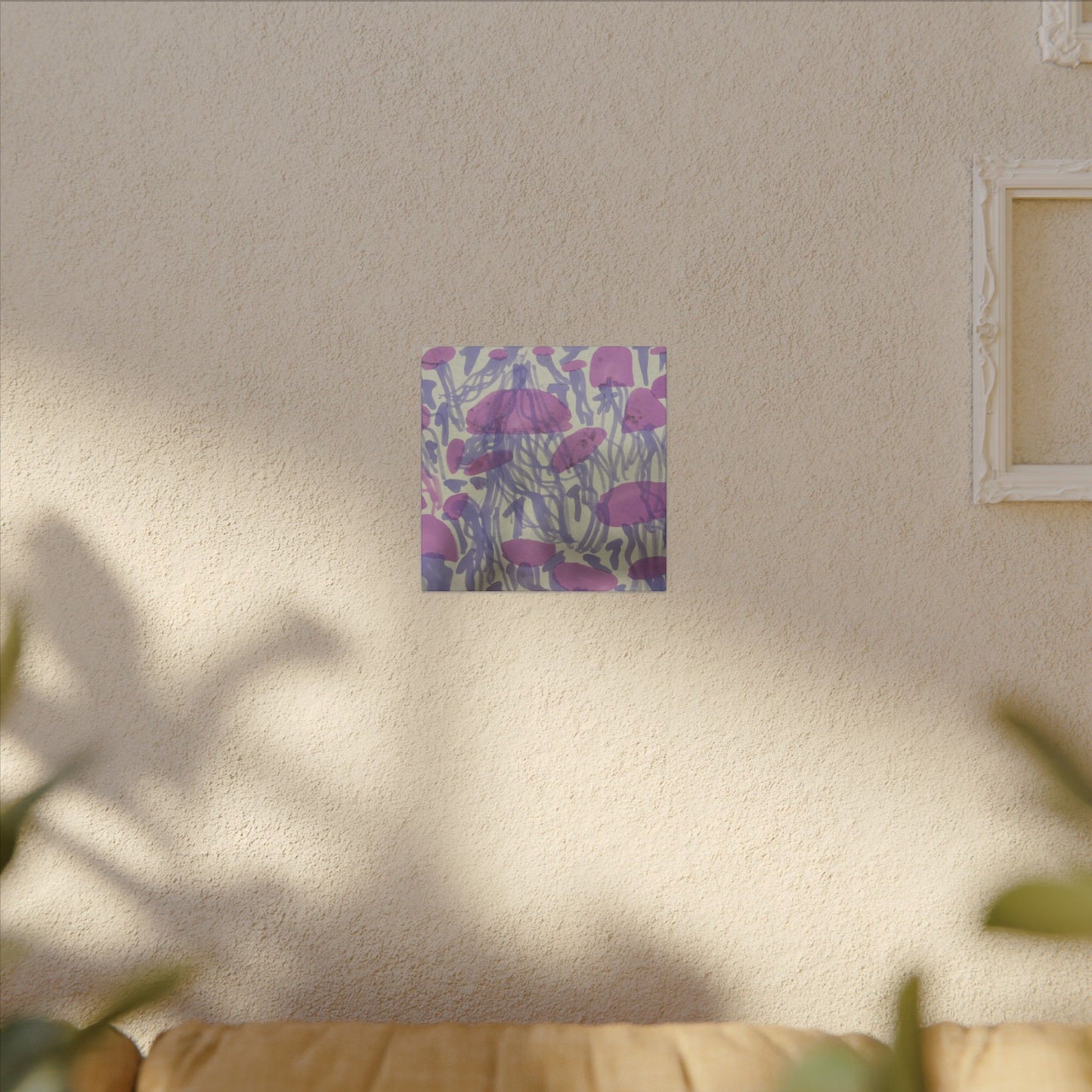 Purple Jellyfish Matte Canvas Wall Art — Stretched Ocean Print