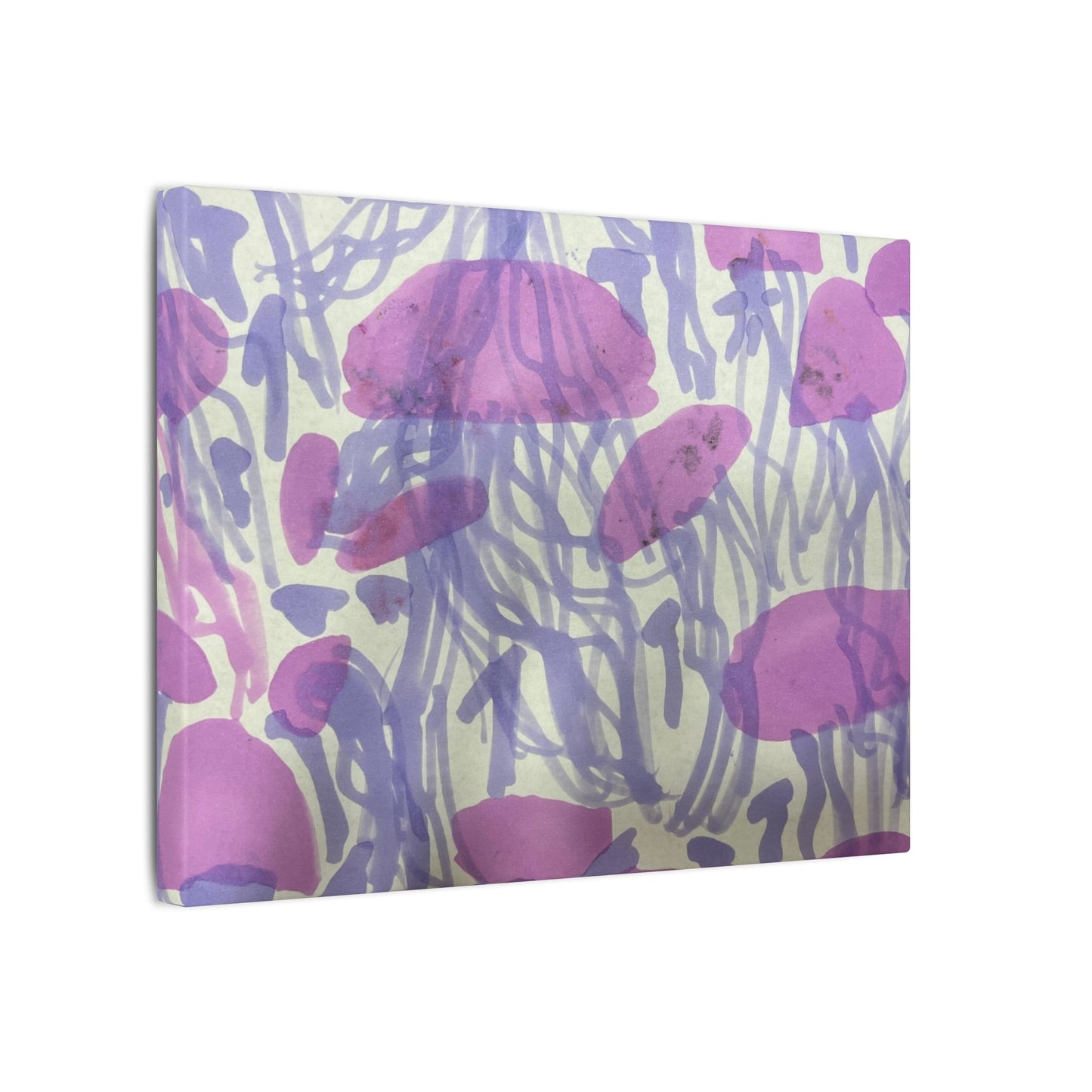 Purple Jellyfish Matte Canvas Wall Art — Stretched Ocean Print