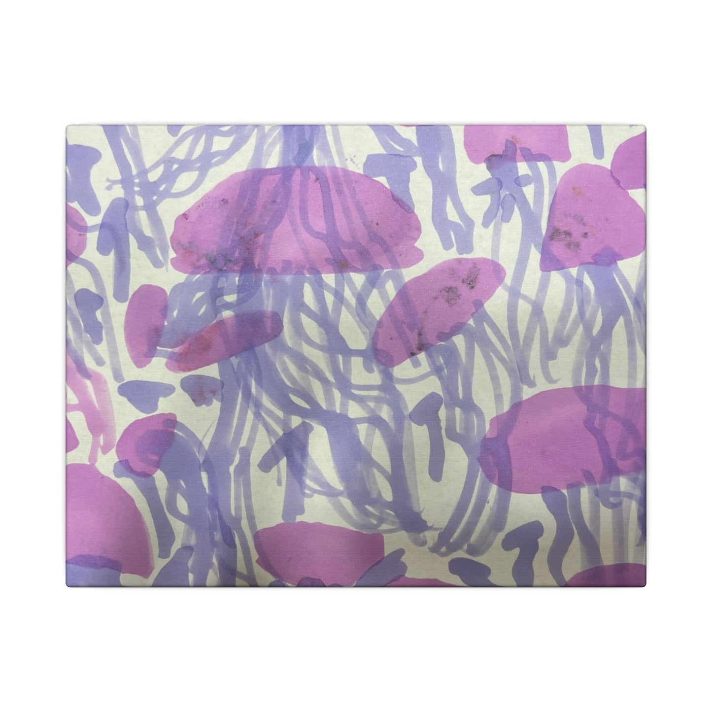 Purple Jellyfish Matte Canvas Wall Art — Stretched Ocean Print