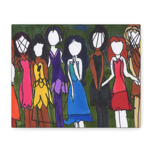 Canvas Wall Art, Colorful Figurative Painting, Women's Empowerment Decor, Modern Home Decor, Gift for Her, Inspirational Artwork