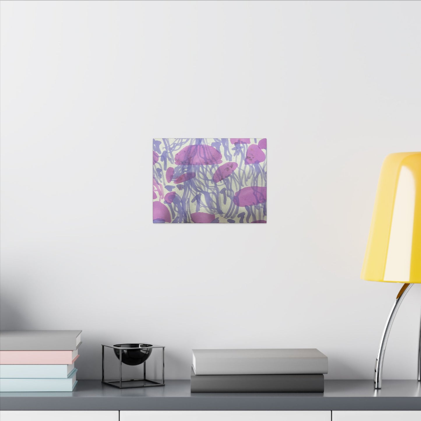 Purple Jellyfish Matte Canvas Wall Art — Stretched Ocean Print