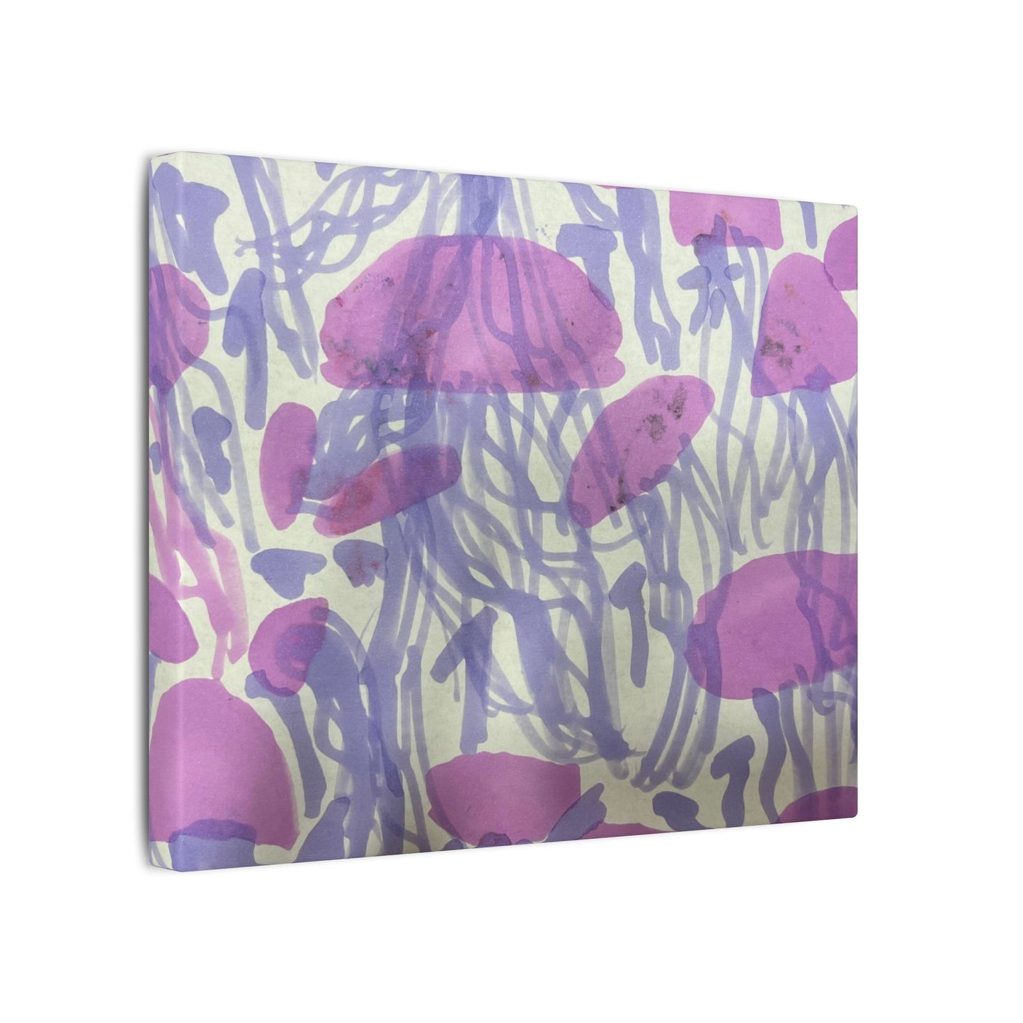 Purple Jellyfish Matte Canvas Wall Art — Stretched Ocean Print