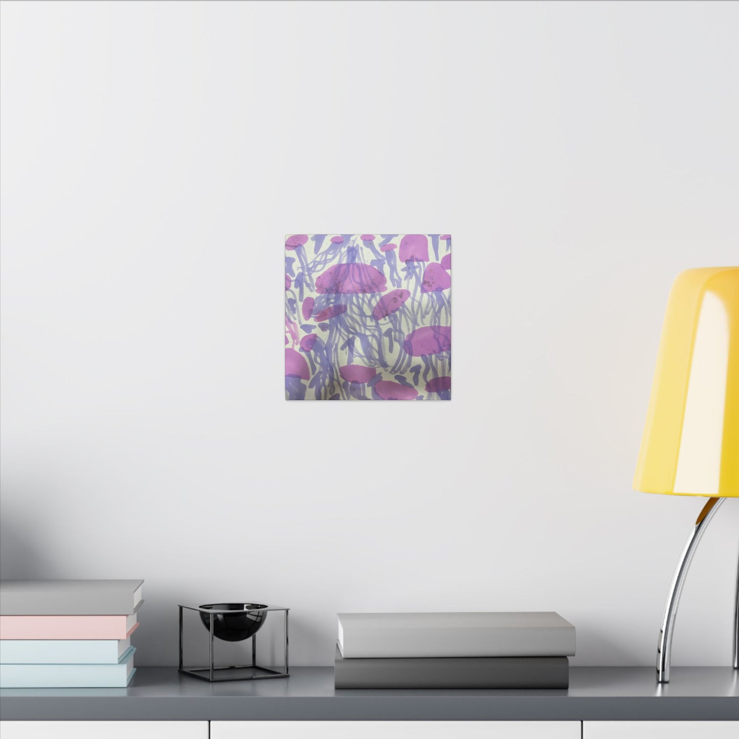 Purple Jellyfish Matte Canvas Wall Art — Stretched Ocean Print