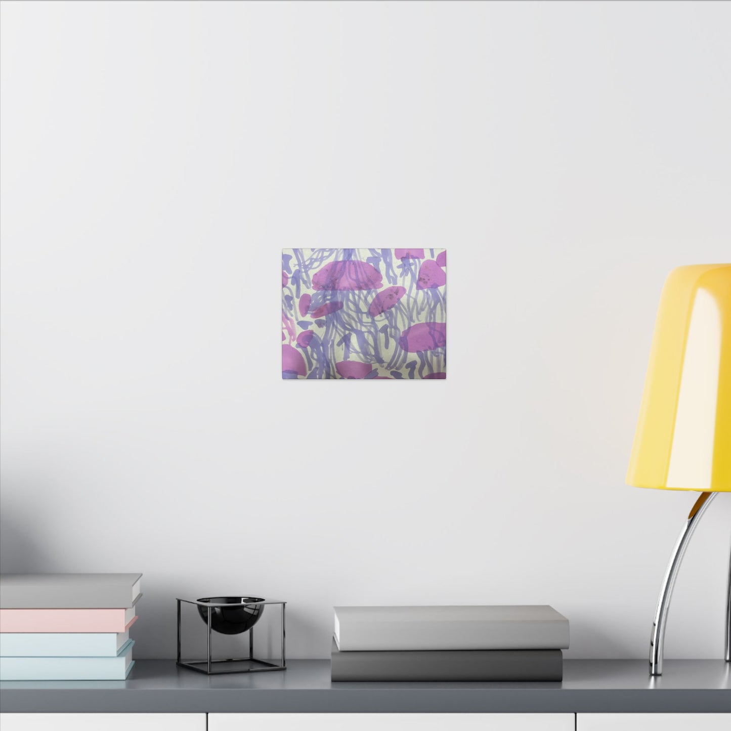Purple Jellyfish Matte Canvas Wall Art — Stretched Ocean Print
