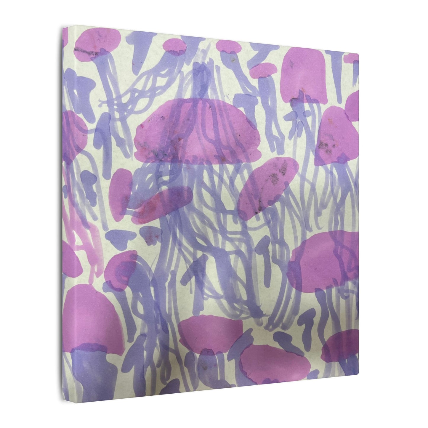 Purple Jellyfish Matte Canvas Wall Art — Stretched Ocean Print